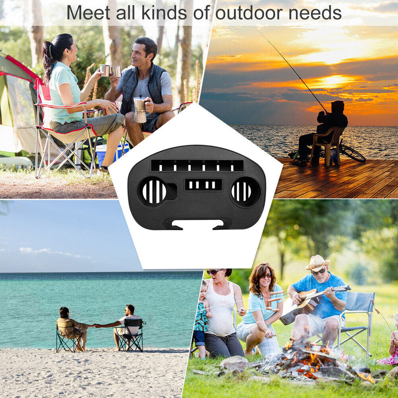 Folding Reclining Chairs Cup Holder Portable Recliner Side Tray (Large) Newly