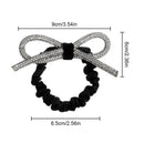 Hair Rubber Women Sweet Head Rope Bow Hair Tie Diamond-studded Shiny