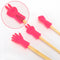 6pcs Cute Knitting Point Cap Needle Tip Stopper Protector Caps (Rose Red)
