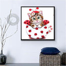 Home Decoration 5D Cute Cat Diamond Painting Cross Stitch Embroidery Craft