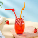 100pcs Colorful Bendable Drinking Straws Disposable Plastic Bar Party Straw