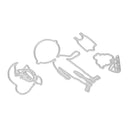 4pcs DIY Cute Girl Metal Cutting Die Scrapbook Emboss Stencils Crafts Decor-2054