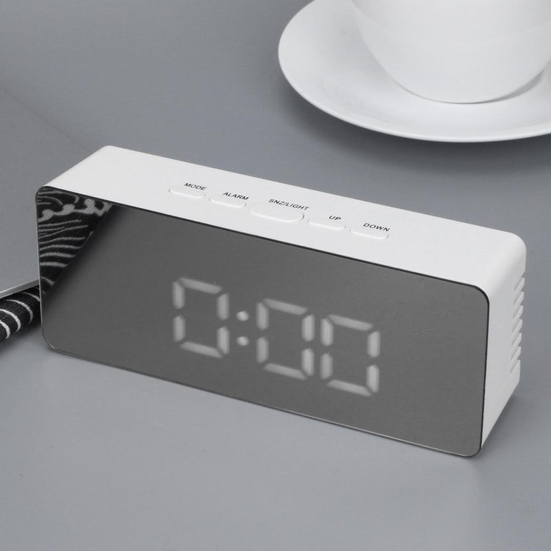 TS-S69 Multifunction Digital LED Mirror Clock Alarm with Temperature Snooze