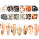 Shimmer Glitter Nail Sequins Mica Marble Abalone Shell Flake Nail Stone