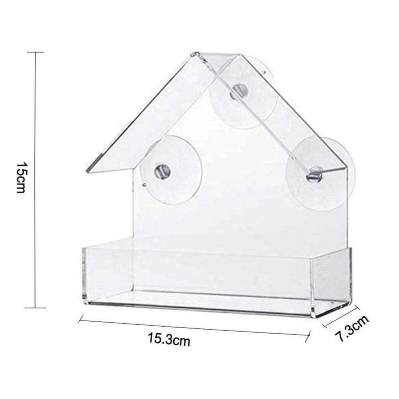 Clear House Window Bird Feeder Birdhouse With Suction Feedi Outdoor Sale D2Z6