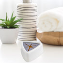 Towel Plug Holder Punch Free Bathroom Organizer Towels Storage Rack (White)