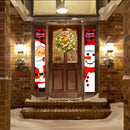 Christmas Snowman Banner Flag Door Hanging Sign Banner Outdoor Xmas Decoration