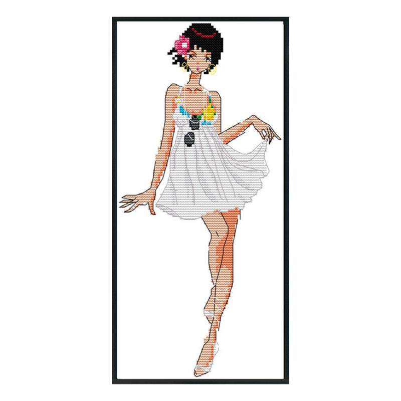 Cross Stitch 14CT Fashion Show Printed DIY Embroidery Kits Handmade Needlework