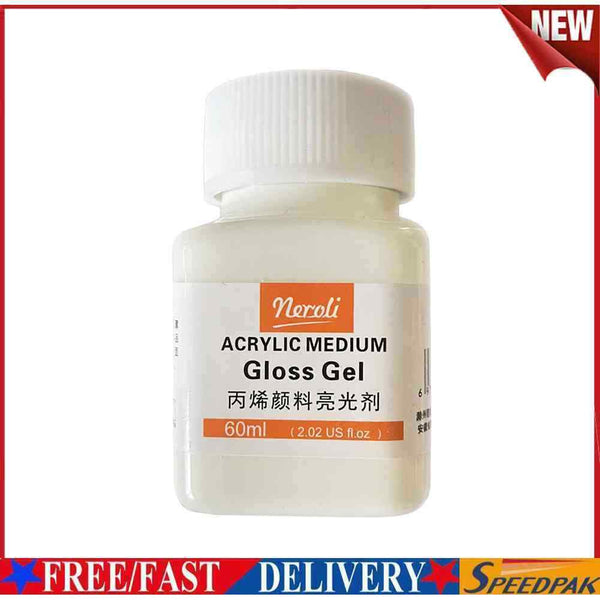 60ml Acrylic Medium Gloss Gel for Oil Paint Polish Drawing Painting Pigment #F