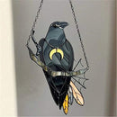Window Hanging Crow Witch Ornament Stained Glass Home Wall Garden Decor