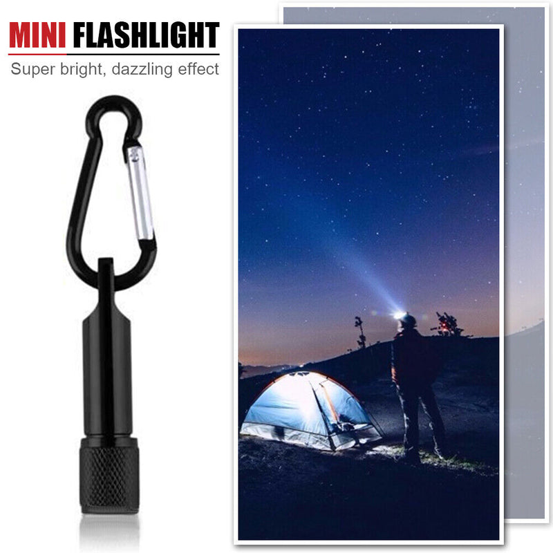 Pocket LED Keychain Flashlight with Hanging Buckle Camping Keyring Torch Lamp