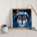 5D DIY Diamond Painting Full Round Drill Animal Wolf Wall Decor Rhinestone