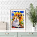 DIY Cat Animal Pattern Frameless Digital Paint Hand Painted Oil Picture Decor