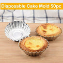 10pcs Egg Tart Aluminum Cupcake Cake Cookie Mold Lined Tools Tin Baking L7Z5