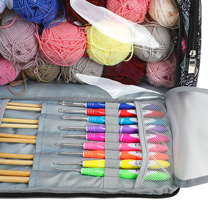 600D Oxford Cloth Yarn Storage Bag Large Capacity Knitting Tote Bag for Thr