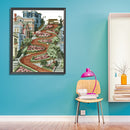 Street Scenery Cross Stitch Set 14CT Stamped Embroidery Kits DIY Home Decoration