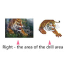 5D DIY Diamond Painting Fierce Tiger Cross Stitch Embroidery Mosaic Kit Set