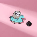 Gifts Fancy Enamel Brooch Cartoon Animal Badge Lapel Pins Sloth Koala Cat