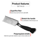 Lightweight Car Cleaning Brush Tool - Double Head Design with Coral Fleece Cover