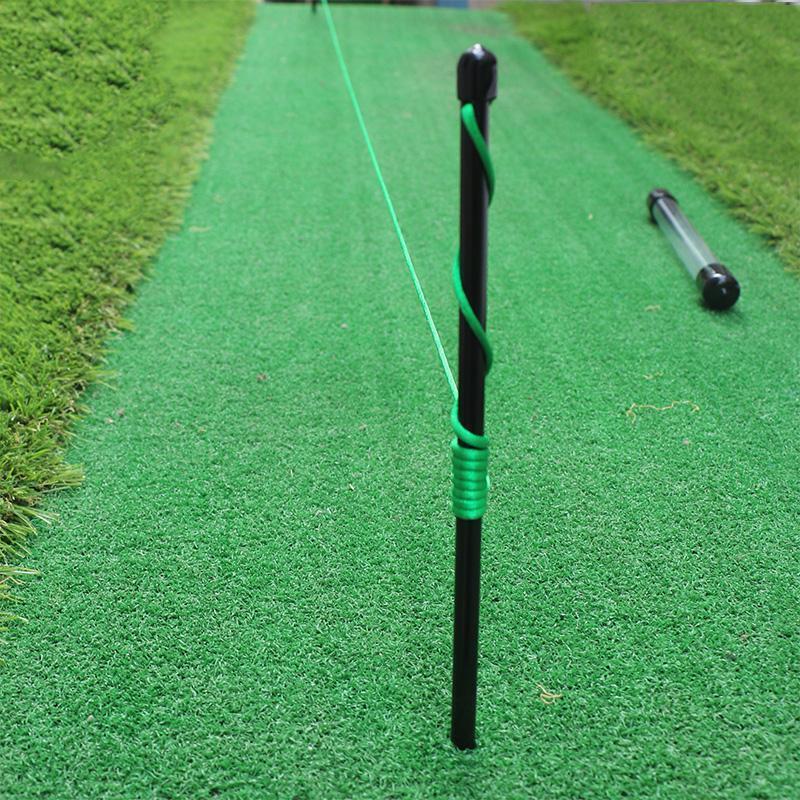 Golf Alignment Sticks Fiberglass Swing Putting String Pegs Training Aids Newly
