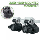 Jewelers Head Headband Magnifier LED Illuminated Visor NICE Loupe Glasses Z0M7