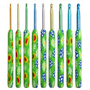 9pcs Soft Ceramic Crochet Needle Set, Colorful Knitting Needle, Sewing Craft