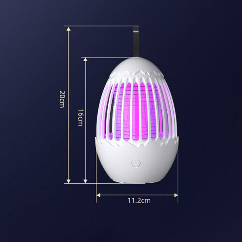 Silent Mosquito Killer LED UV Lamp Fly Bug Insect Trap Night Light (White) Newly