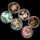 Holographic Flakes Mix Style Glitter Nail Sequins Star Christmas Tree Snowflake