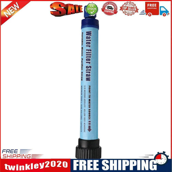 Camping Filter Straw Water Purifier Outdoor Drink Water Filter (Sky Blue)