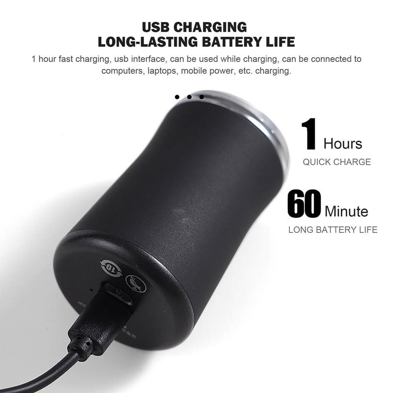 Mini Electric Shaver for Men Portable Pocket Size Rechargeable (Black) Newly