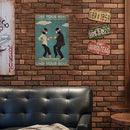 Record Couple Metal Plate Tin Sign for Bar Pub Club Cafe Wall Art Iron Painting
