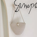 Knit Shoulder Crossbody Bag Fashion Woven Straw Lady Beach Holiday Messenger Bag
