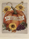 Fall Wall Or Door Hanging Plaque  Autumn Pumpkin Decor Welcome Sign