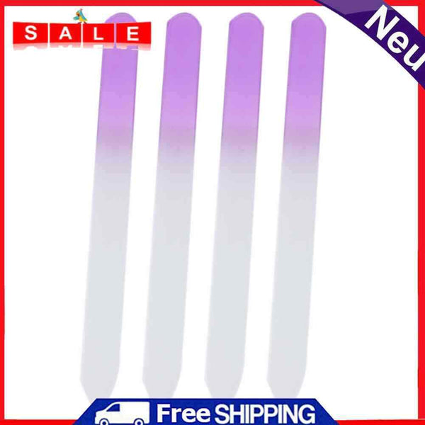 4x Durable Crystal Glass File Buffer Nail Art Files Manicure Device Pro Tool