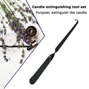 19cm Stainless Steel Wick Dippers Household Candle Extinguish Tool (Black) Newly