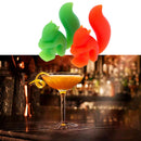 5pcs/Lot Pretty Fox Wine Glass Labels Silicone Tea Mug Cup Marker Set