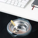 Hidden Ashtray Stainless Steel Rotating Under Table Ashtray Holder Storage Cups