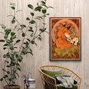 Hand Painted Oil Paint by Numbers DIY Hugging Fox Drawing Wall Decoration Gift