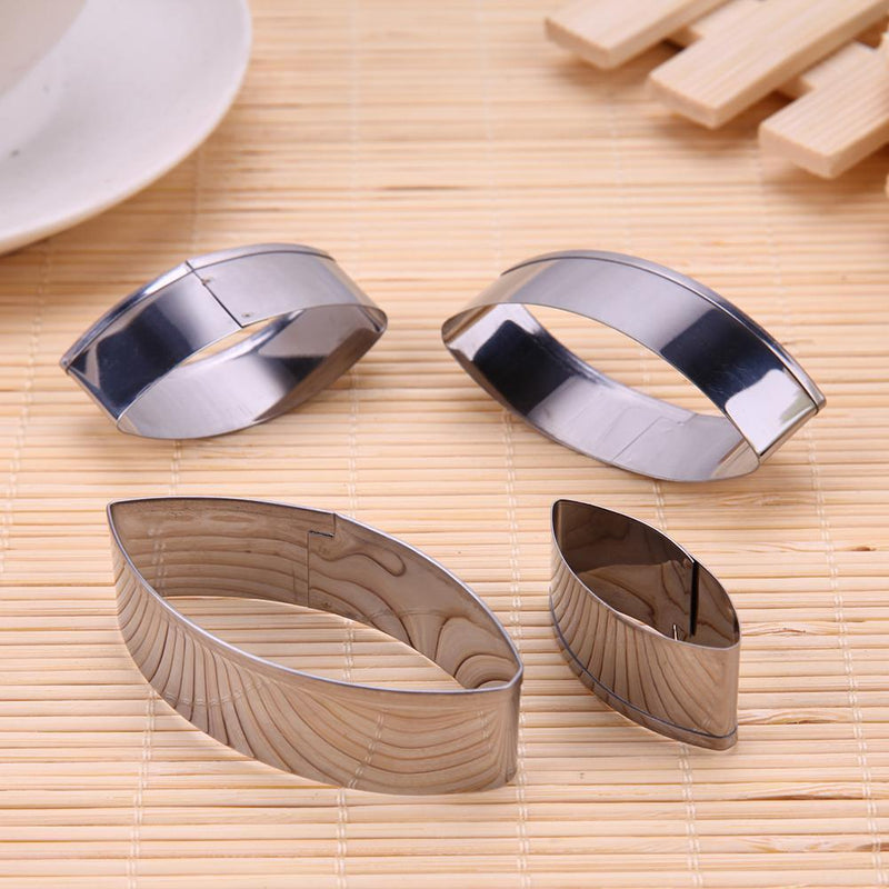 Lotus Petal Fondant Cake Decor Tools Stainless Steel Baking Mold (4pcs)