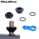 Vacuum Tires Nozzle Lock Presta Valve Nut Tire Valve Cap with Install Wrench