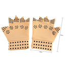 1 Pair Magnetic Therapy Fingerless Gloves Arthritis Pain Relief Tool (White