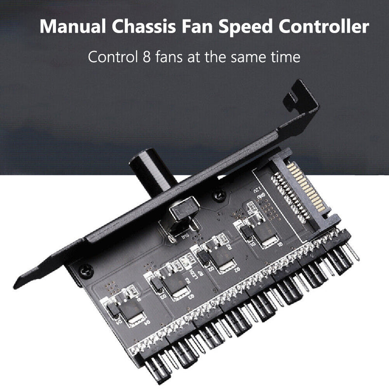 3P/4P Cooling Fan Hub Speed Controller Knob SATA Computer Chassis Regulator Part