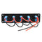 Waterproof 5 Gang Blue LED Rocker Switch Panel 12V 20A 24V 10A for Car Boat