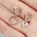 Gift Asymmetry Love Heart Earrings Irregular Earrings Jewelry Drop Earrings