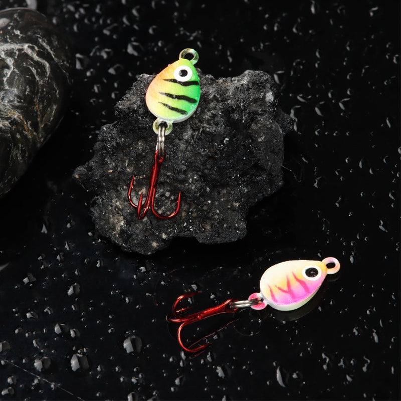 Whale Shaped mini Lead Hard Hook AD-Sharp Insect Ice Fishing Lure Winter Bait
