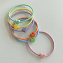 Girls Hair Accessories Ponytail Holders Heart Hair Tie Candy Color Hair Rope