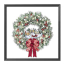 Full Embroidery Kits Christmas Wreath 11CT Stamped Needlework Home Decor