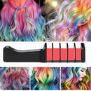 Hair Chalk Disposable Hair Dye Washable Healthy Hair Dyeing Brush (Red)