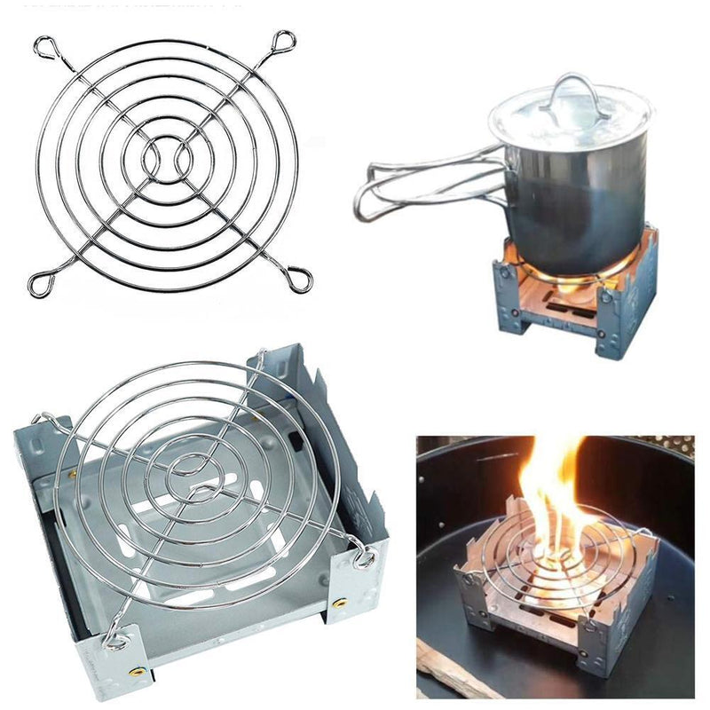 1 Set Outdoor Camping Tackles Wax Stove with Stainless Steel Disc Wire Bracke