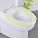2pcs Floral Printed Toilet Mat Reusable Toilet Seat Cover Bath Decor (Green
